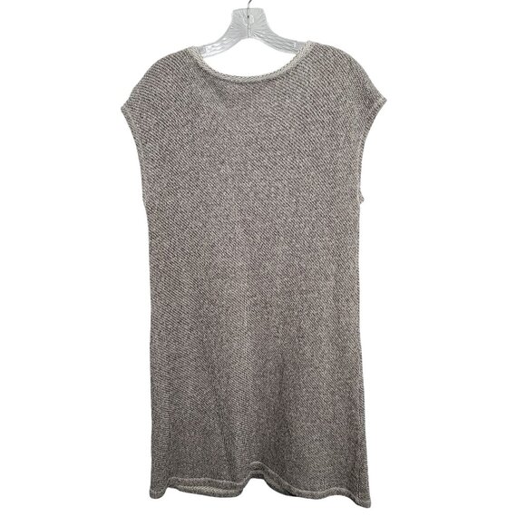 Eileen Fisher M Dress Sweater Organic Cotton Knit Pockets Shift Casual Chic - Picture 2 of 7